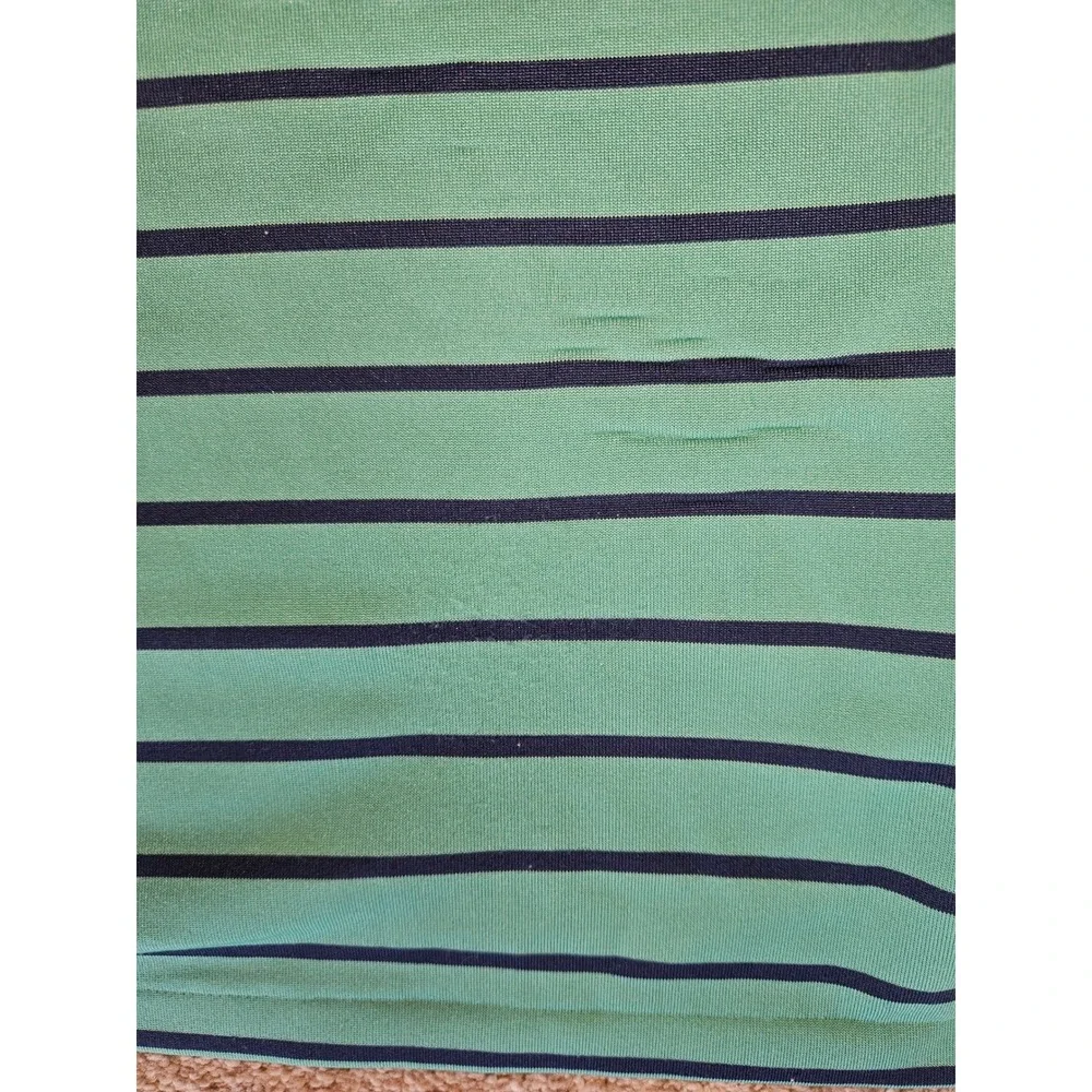 Polo Ralph Lauren Performance Polo Mens XL Teal Green Navy Blue Striped Golf